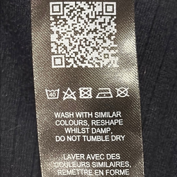 Topshop XS Black Long Sleeve Button-Up Cropped Top - Picture 6 of 9